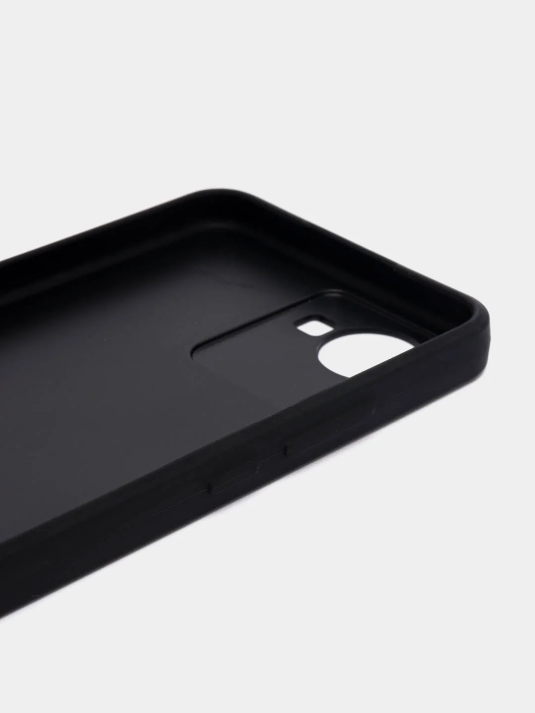 Черный чехол Realme C30, C30s, Narzo 50i Prime, пластиковый, глянцевый, под стекло
