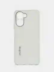 Белый чехол для Realme C33, Реалми С33, пластиковый, глянцевый, под стекло