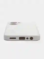 Белый чехол для Realme C33, Реалми С33, пластиковый, глянцевый, под стекло