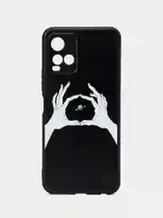 Пастельно-коралловый силиконовый чехол для Vivo Y33s / Y21 2021, с принтом, с рисунком (Виво У33С / у21 2021)