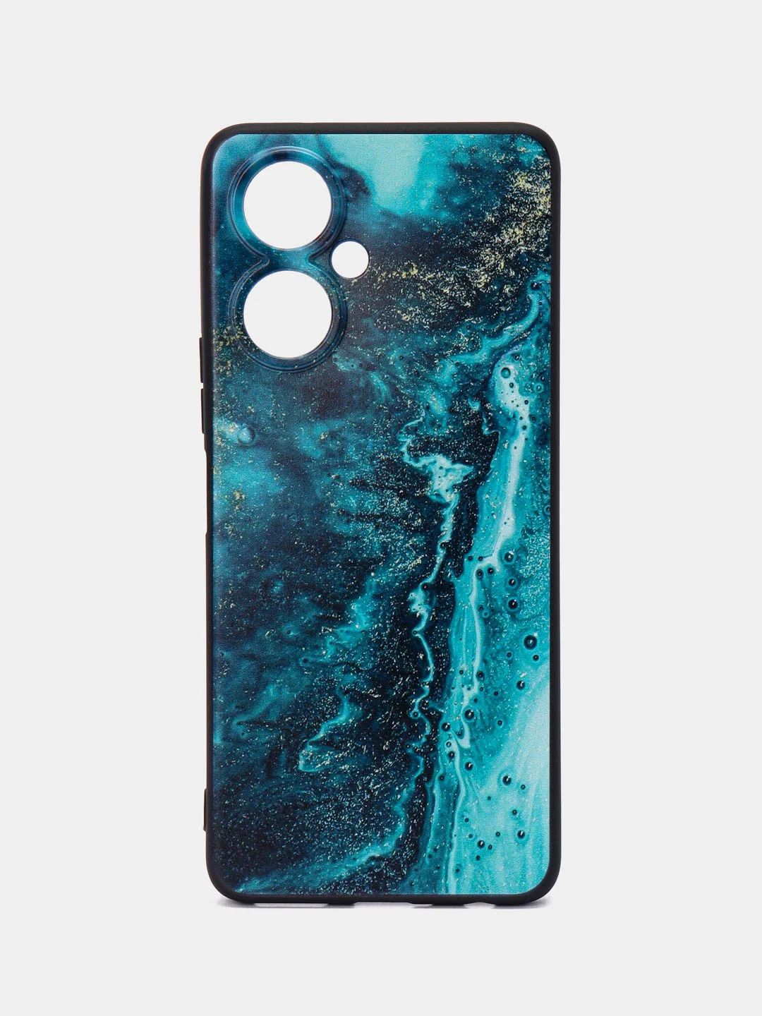 Тёмно-бирюзовый чехол для Tecno Camon 19 / 19 Pro, с принтом, с рисунком (Техно Камон 19 Про)