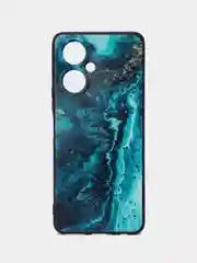 Тёмно-бирюзовый чехол для Tecno Camon 19 / 19 Pro, с принтом, с рисунком (Техно Камон 19 Про)