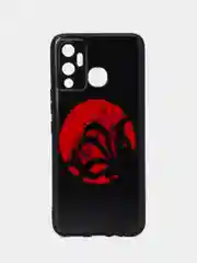 Синий меланж силиконовый чехол для Infinix HOT 12 PLAY NFC, с принтом, с рисунком (Хот 12 Плей)