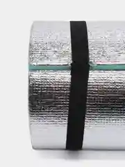 Зеленый коврик туристический толстый, пенка походная фольгированная, каремат, подстилка