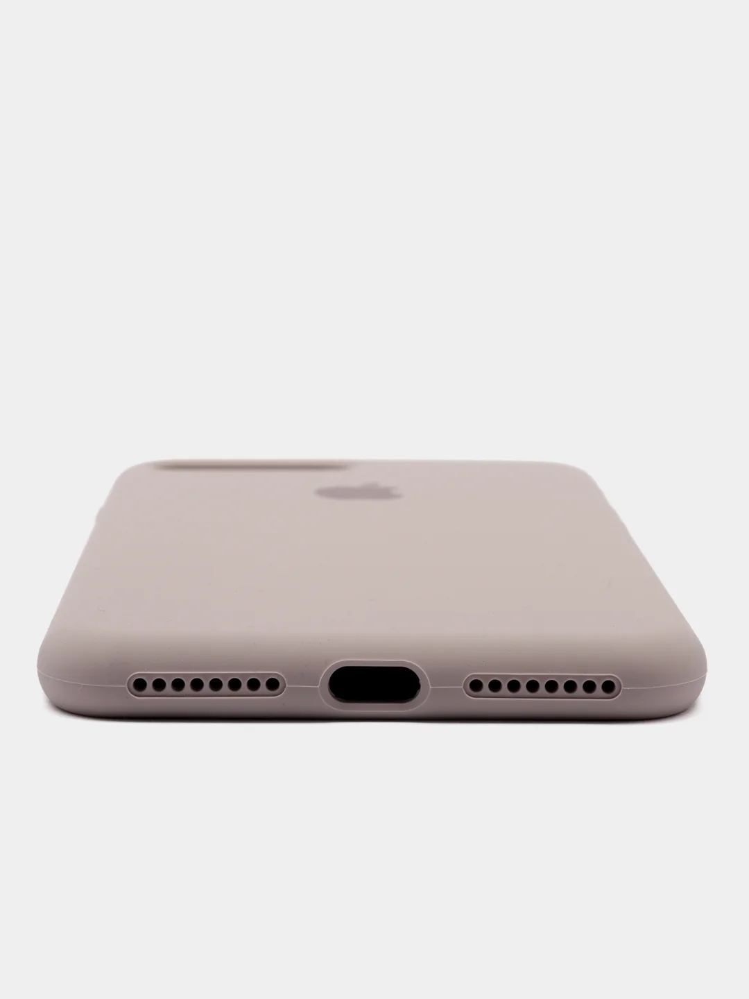 Бежевый меланж чехол для iPhone 12, 7+, 12 Pro Max, 11 Pro Max, XS Max, Silicone Case, с закрытым низом