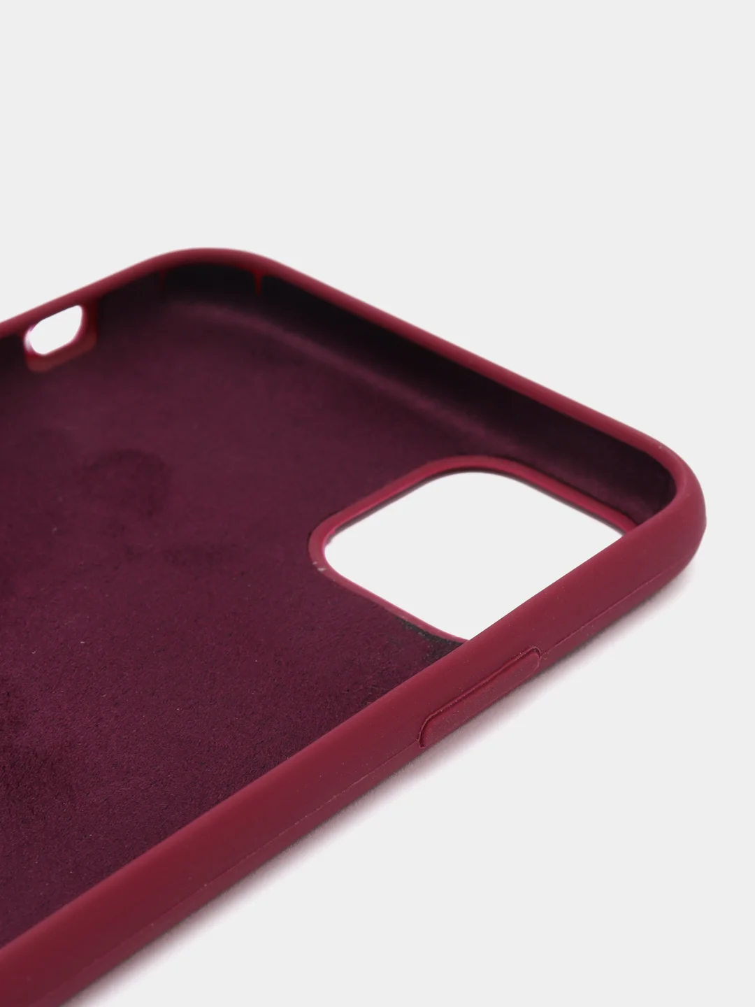 Тёмно-бордовый чехол для iPhone 11, 6S, 7, 5, XR, XS, 7+, 11 Pro Max, с открытым низом, Silicone Case