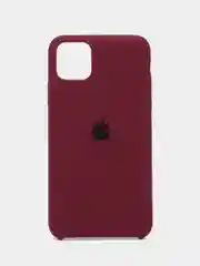 Тёмно-бордовый чехол для iPhone 11, 6S, 7, 5, XR, XS, 7+, 11 Pro Max, с открытым низом, Silicone Case