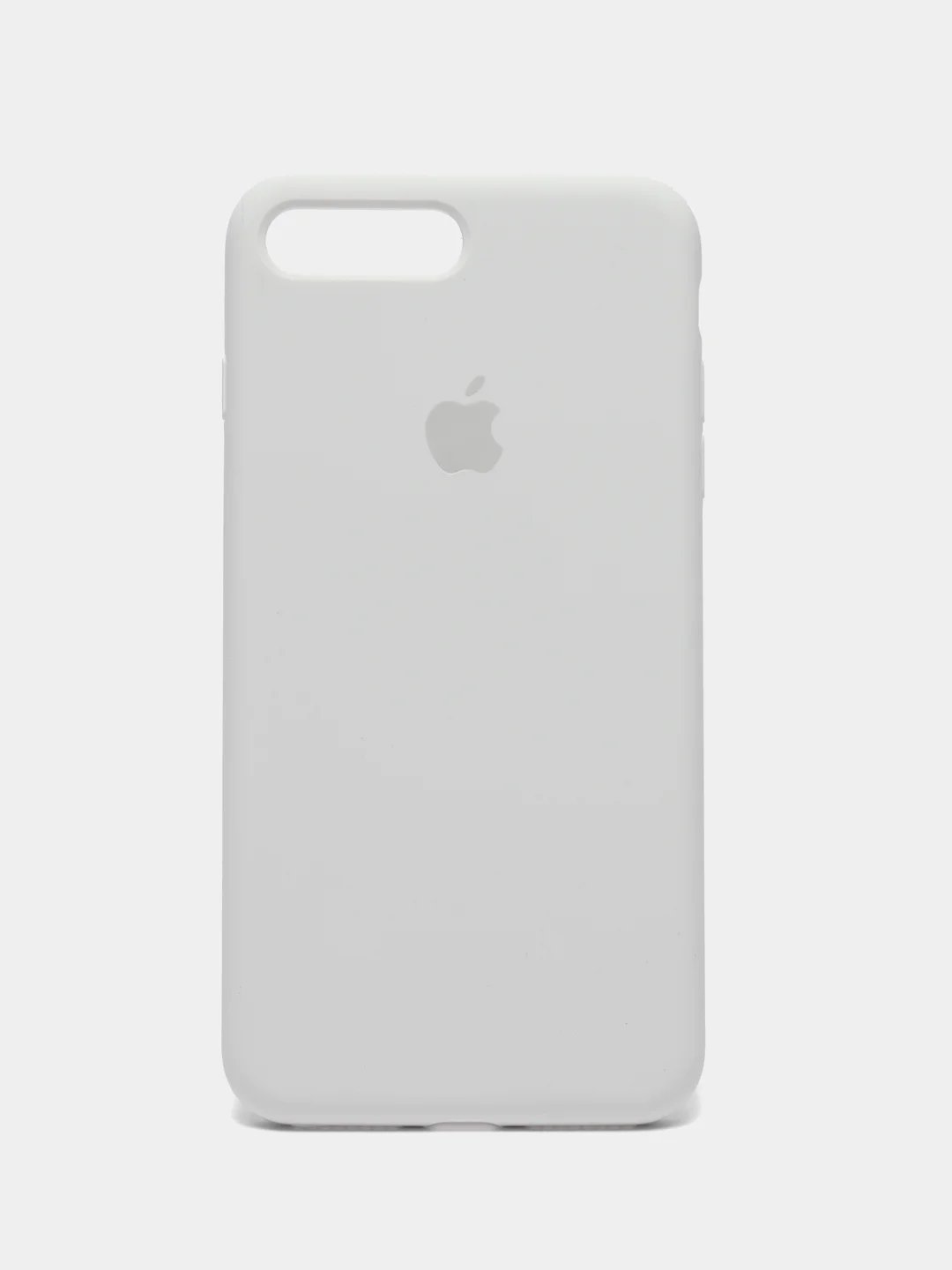 Белый чехол для iPhone 12, 7+, 12 Pro Max, 11 Pro Max, XS Max, Silicone Case, с закрытым низом