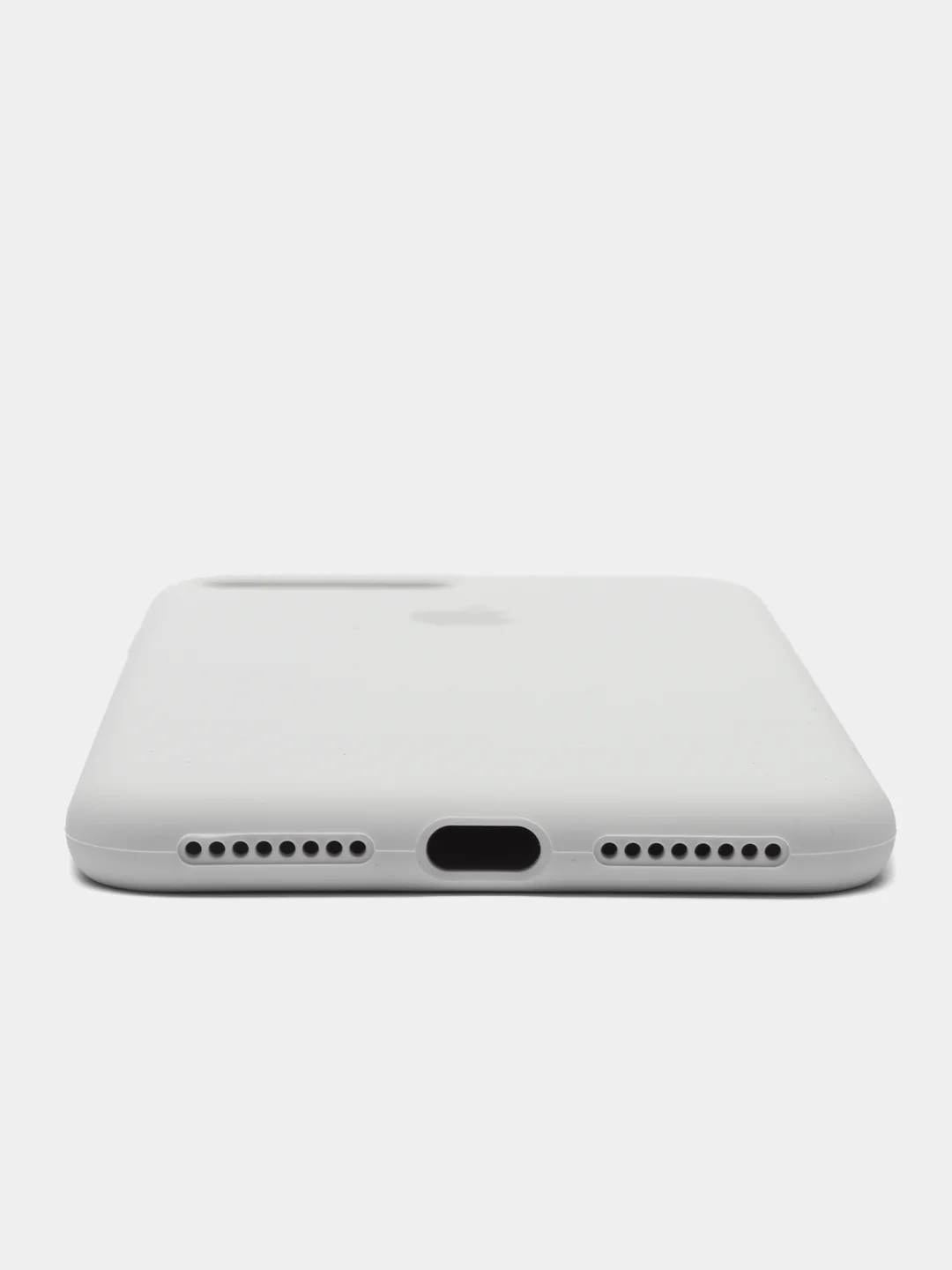 Белый чехол для iPhone 12, 7+, 12 Pro Max, 11 Pro Max, XS Max, Silicone Case, с закрытым низом