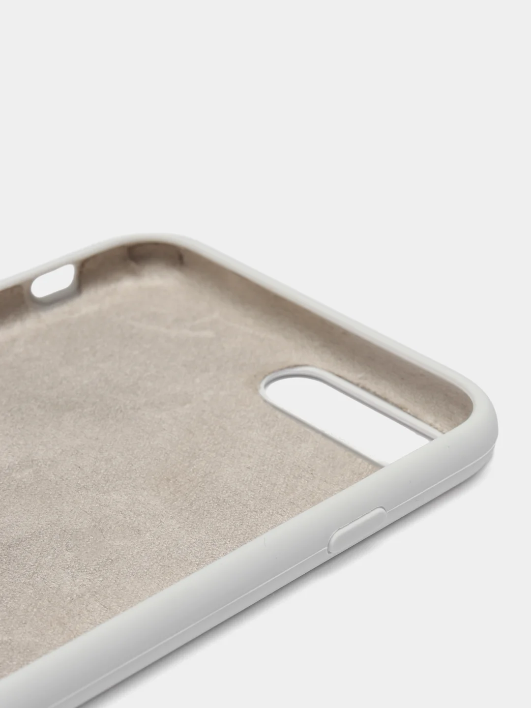 Белый чехол для iPhone 12, 7+, 12 Pro Max, 11 Pro Max, XS Max, Silicone Case, с закрытым низом