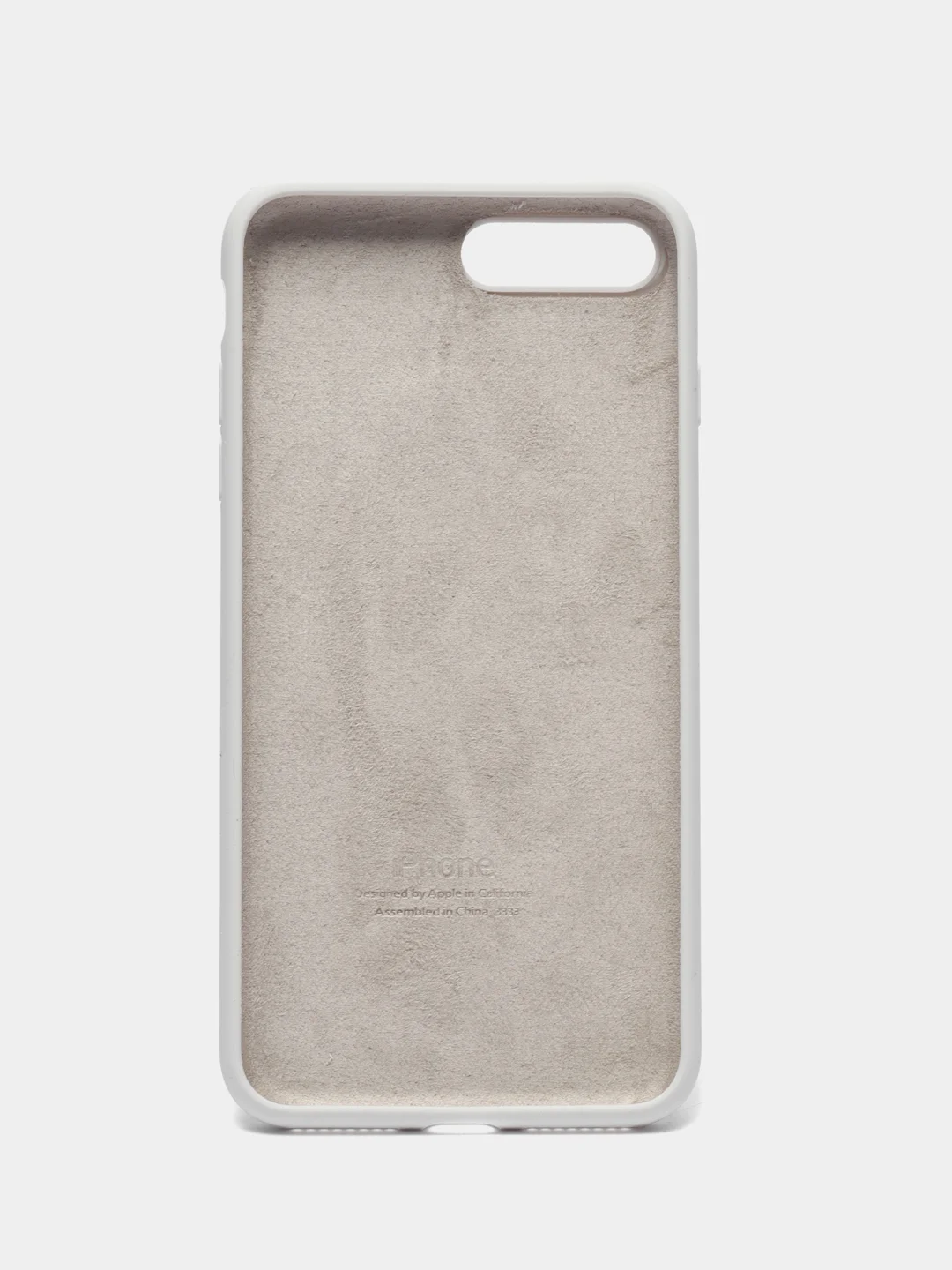Белый чехол для iPhone 12, 7+, 12 Pro Max, 11 Pro Max, XS Max, Silicone Case, с закрытым низом