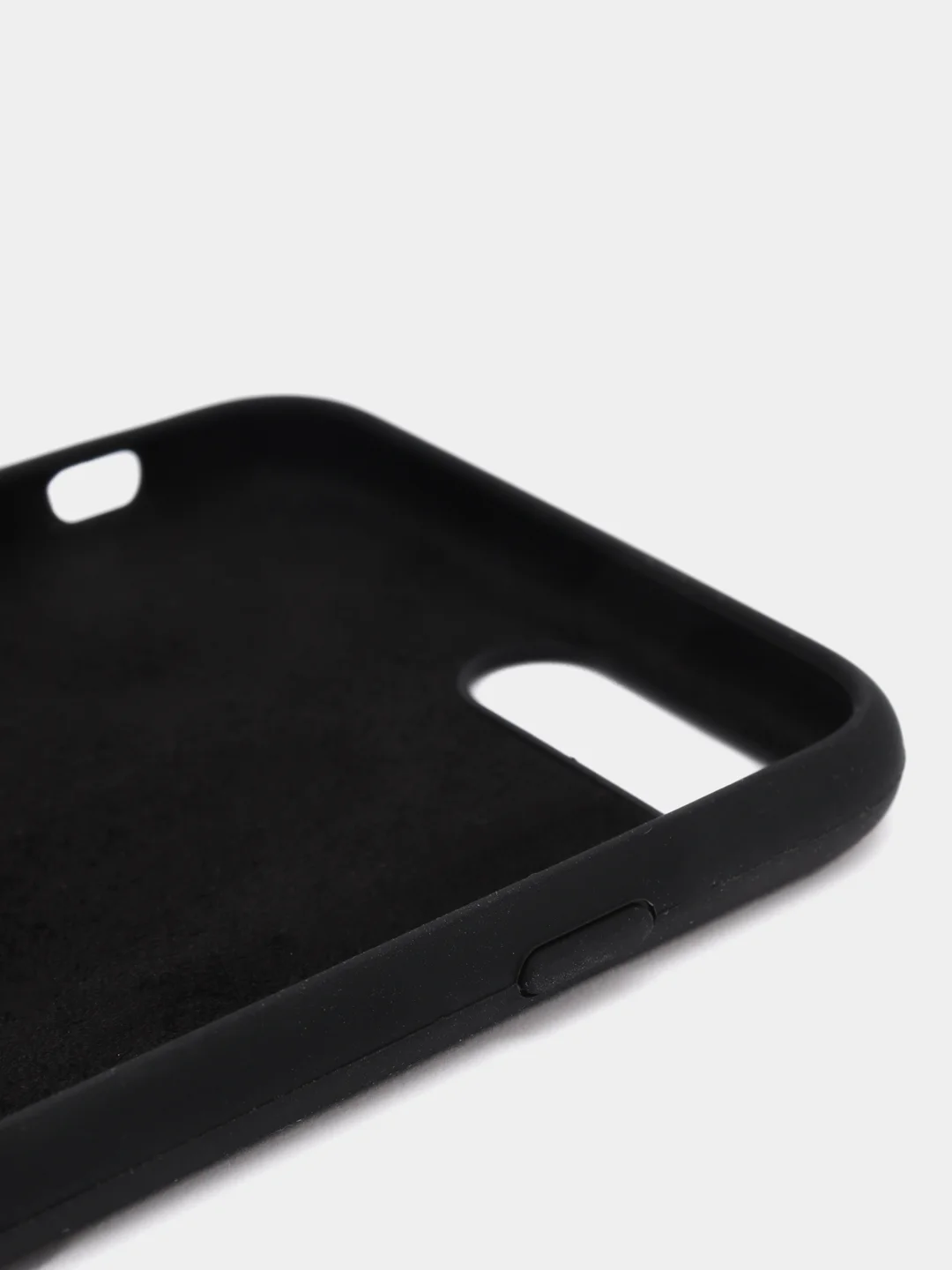 Черный чехол для iPhone 11, 6S, 7, 5, XR, XS, 7+, 11 Pro Max, с открытым низом, Silicone Case