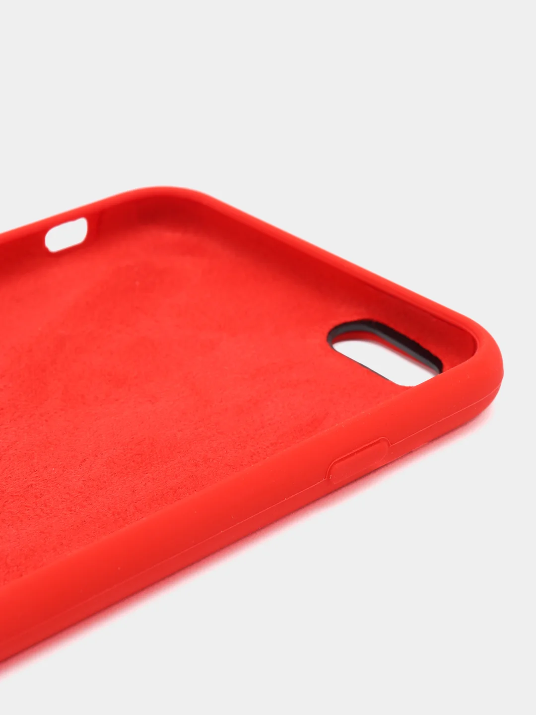 Красный силиконовый чехол iPhone 6 Plus / 6S Plus, с открытым низом