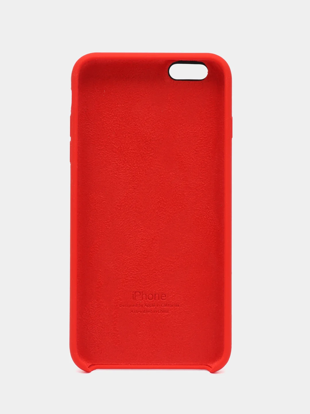 Красный силиконовый чехол iPhone 6 Plus / 6S Plus, с открытым низом