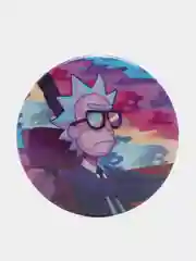 Серебряный значки Rick&Morty круглые, 20 видов