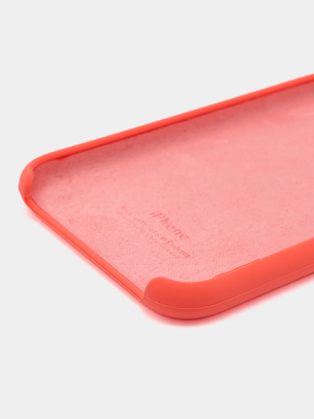 Кораллово-розовый чехол для iPhone 11, 6S, 7, 5, XR, XS, 7+, 11 Pro Max, с открытым низом, Silicone Case