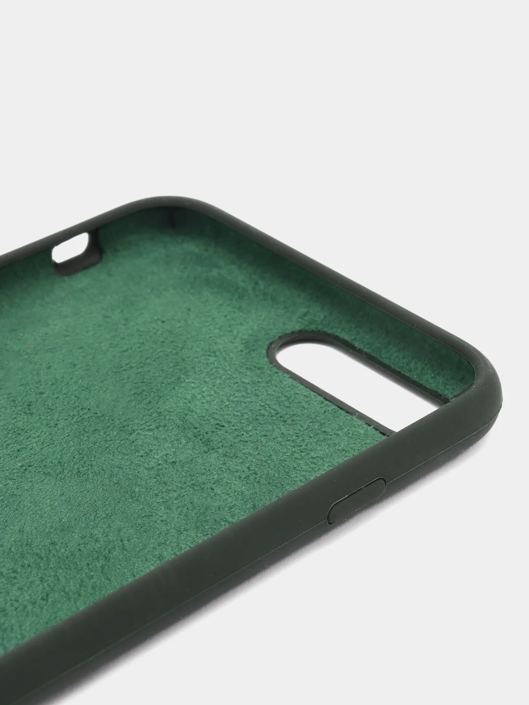 Тёмно-зелёный чехол для iPhone 11, 6S, 7, 5, XR, XS, 7+, 11 Pro Max, с открытым низом, Silicone Case
