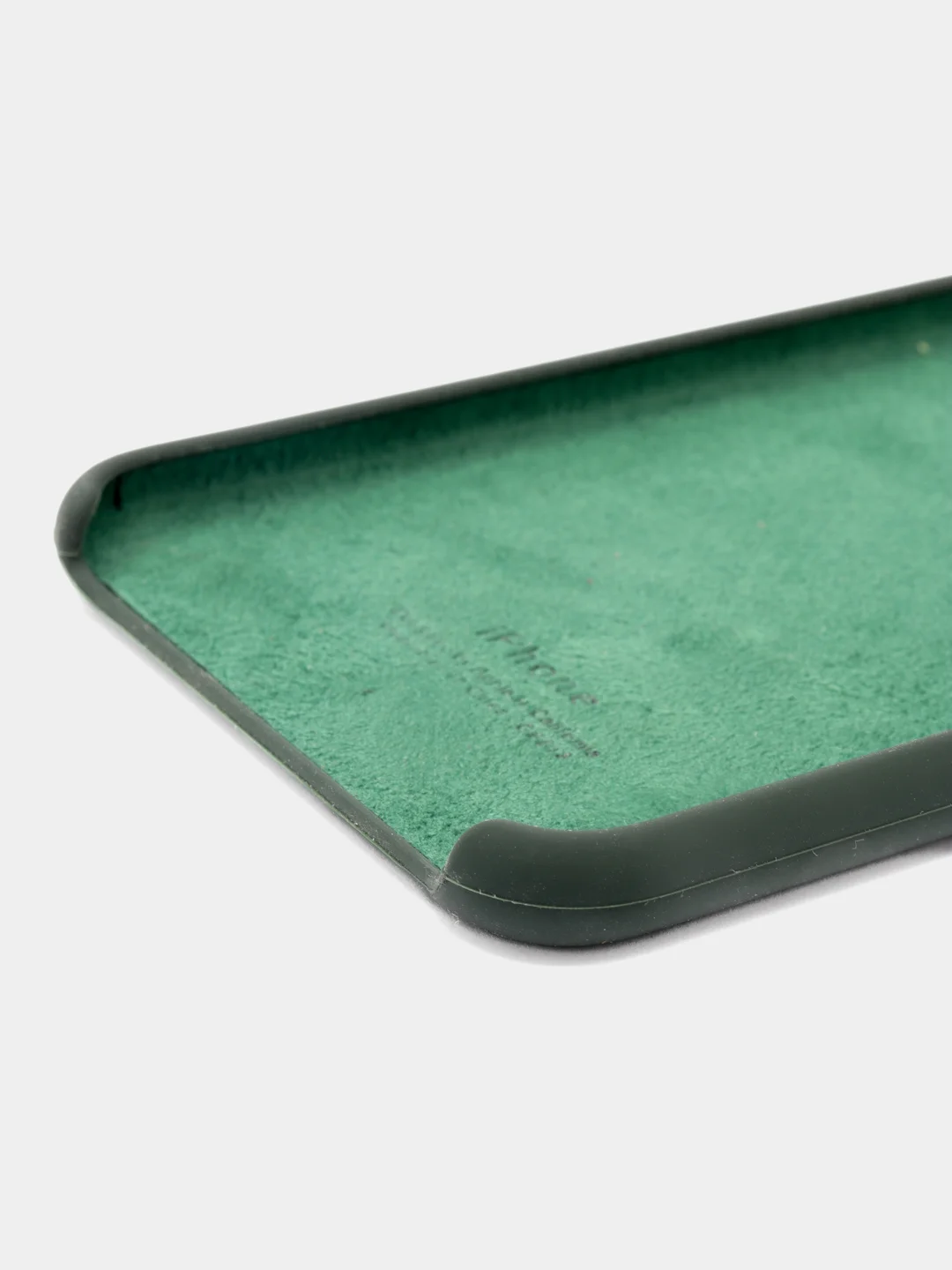 Тёмно-зелёный чехол для iPhone 11, 6S, 7, 5, XR, XS, 7+, 11 Pro Max, с открытым низом, Silicone Case