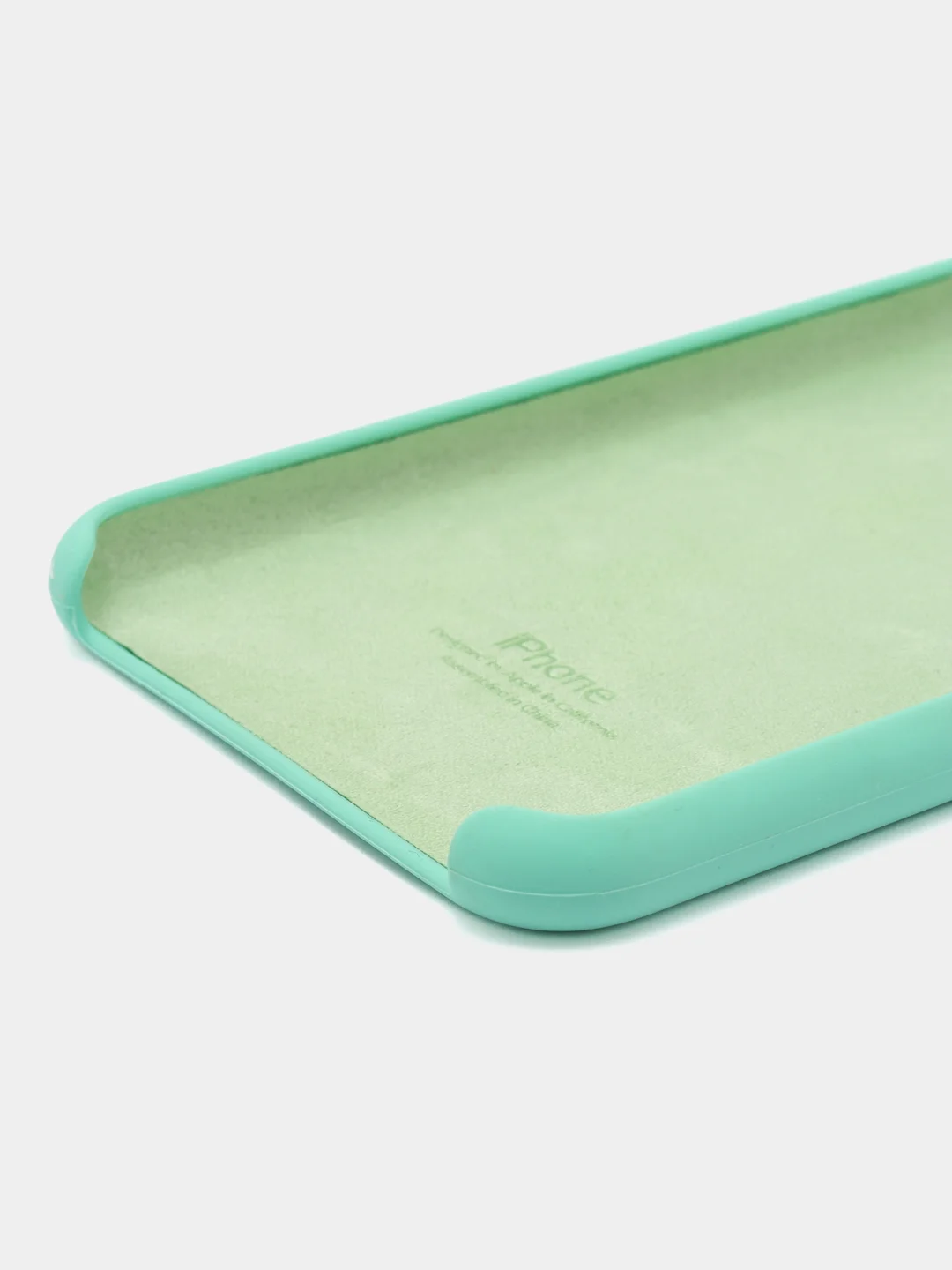 Бирюзовый чехол для iPhone 11, 6S, 7, 5, XR, XS, 7+, 11 Pro Max, с открытым низом, Silicone Case