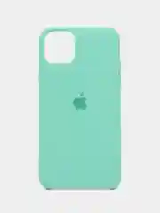 Бирюзовый чехол для iPhone 11, 6S, 7, 5, XR, XS, 7+, 11 Pro Max, с открытым низом, Silicone Case