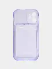Лавандовый чехол для iPhone 7/8 Plus/XR/11/12/13/Pro/Pro Max, силиконовый, с карманом для карт