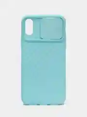 Бирюзовый чехол силиконовый для IPhone X, XS, XS Max, с защитой камеры