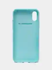 Бирюзовый чехол силиконовый для IPhone X, XS, XS Max, с защитой камеры