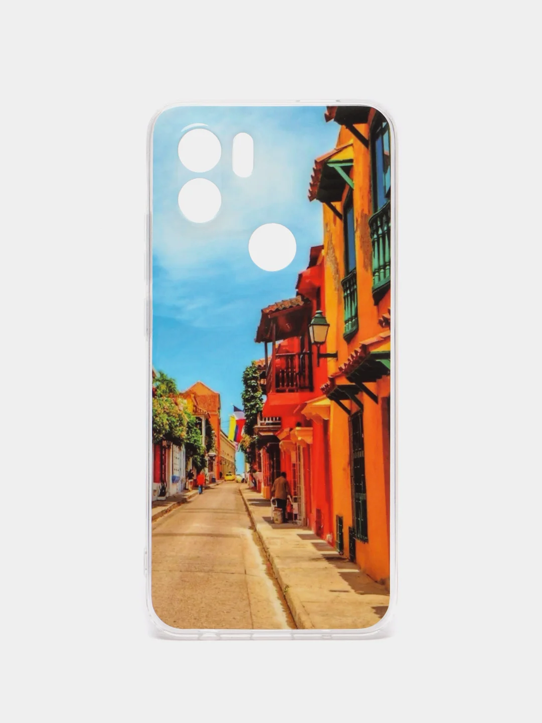 Лазурный чехол для Xiaomi Redmi A1 Plus / A1+ A2+ Poco C51 (Сяоми Редми А1 Плюс / А1+) с рисунком