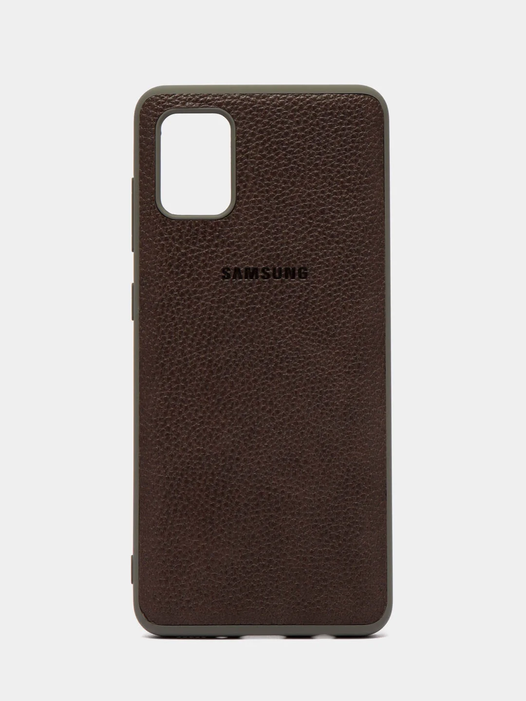Коричневый чехол Leather Case для Samsung A31