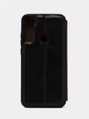 Черный чехол-книжка для Xiaomi Note 8, с прошитыми краями