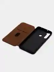 Черный чехол-книжка для Xiaomi Note 8, с прошитыми краями