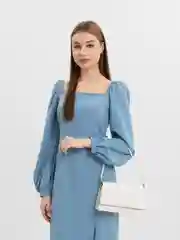 Молочный сумка багет кожаная, женская сумка на плечо