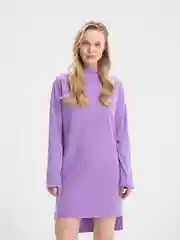 Сиреневый платье женское, кашемировое, лапша