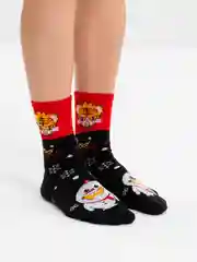 Черный новогодние носки, унисекс