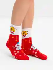 Красный новогодние носки, унисекс