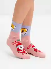 Молочный новогодние носки, унисекс