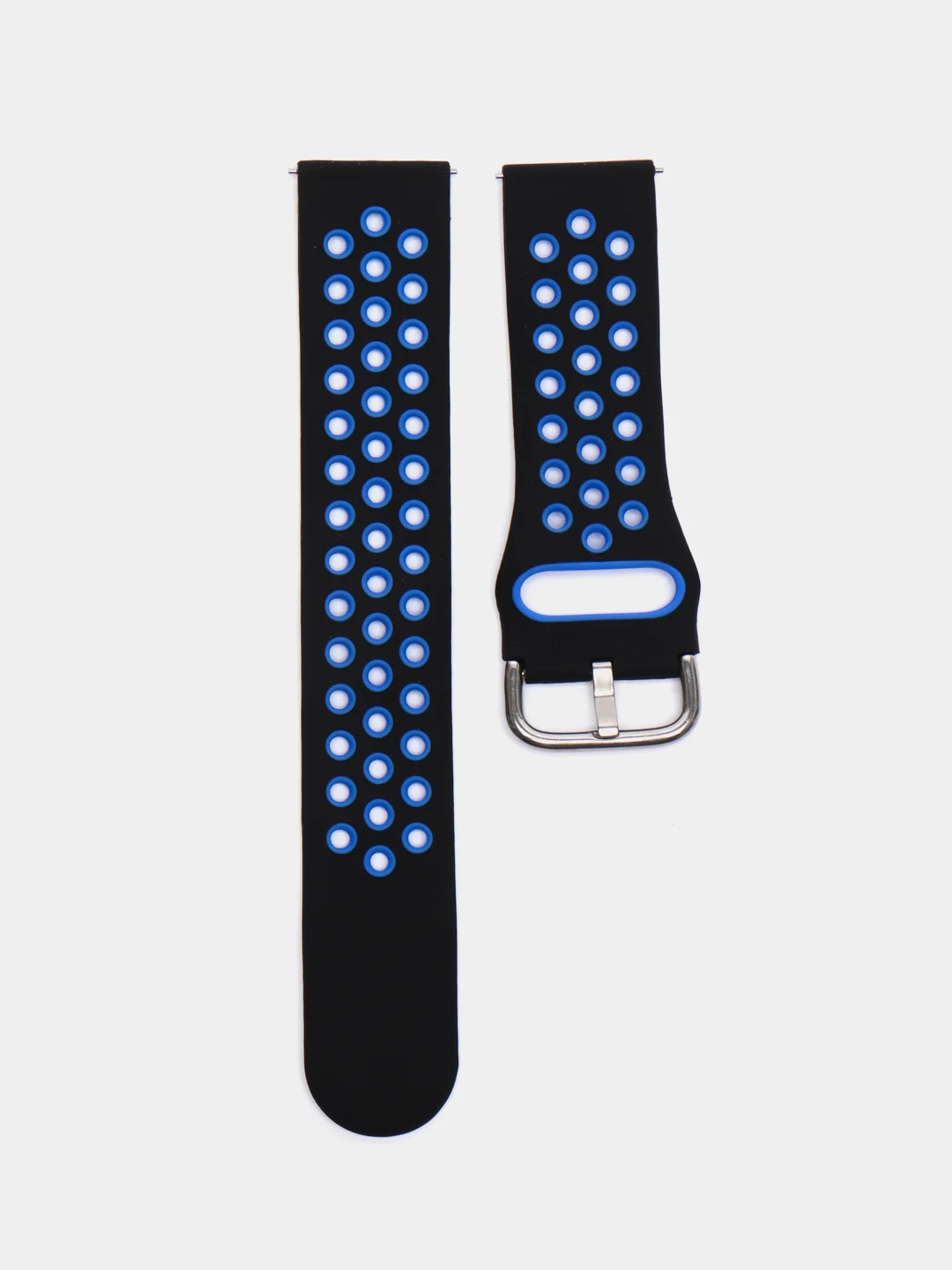 Темно-синий силиконовый ремешок на застежке для Amazfit Bip/GTR 42/GTS/Huawei/Honor/Samsung, 22 мм