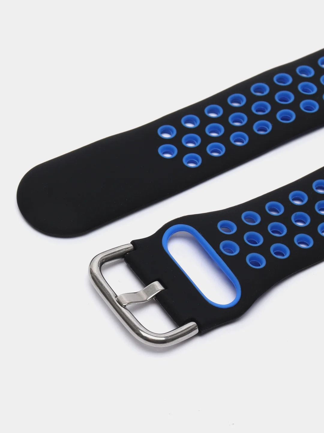 Темно-синий силиконовый ремешок на застежке для Amazfit Bip/GTR 42/GTS/Huawei/Honor/Samsung, 22 мм