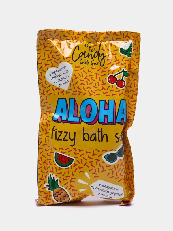 Шипучая соль для ванн Candy bath bar "Aloha", 100 г