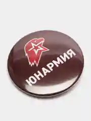 Багровый значок сувенирный "Юнармия"