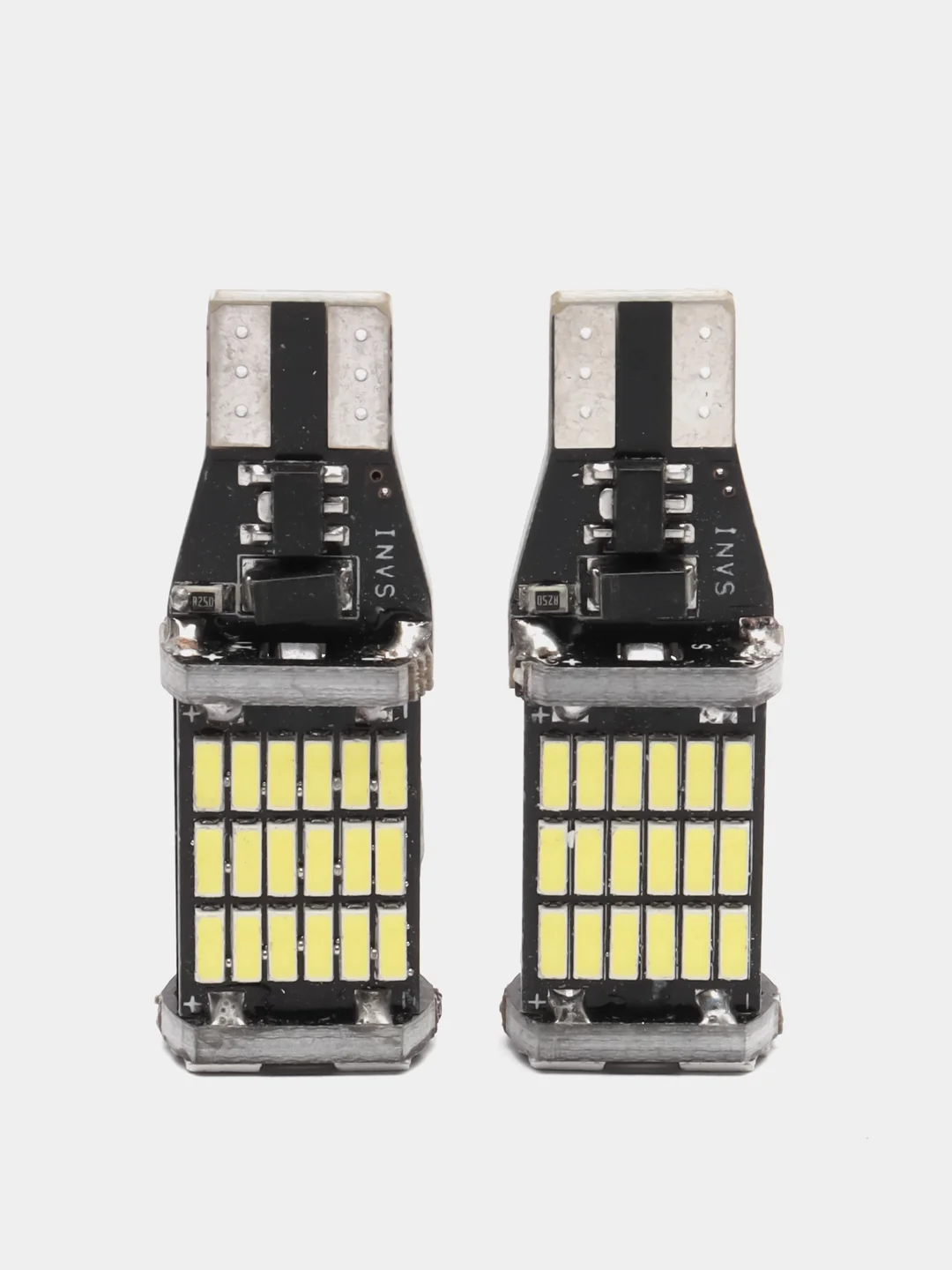 Белый автомобильные светодиодные LED лампы T15 W16W WY16W Canbus, для задних фар и габариток