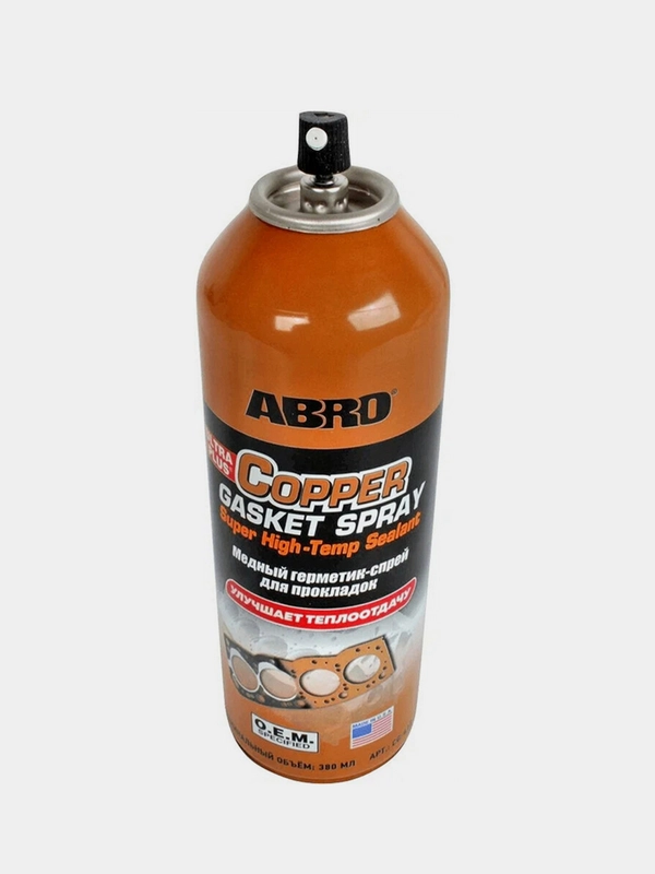 Герметик-спрей медный для прокладок ABRO, 380 г