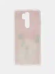 Тёмно-розовый чехол Xiaomi Redmi Note 8 Pro, Сяоми Редми Нот 8 Про силиконовый, с рисунком