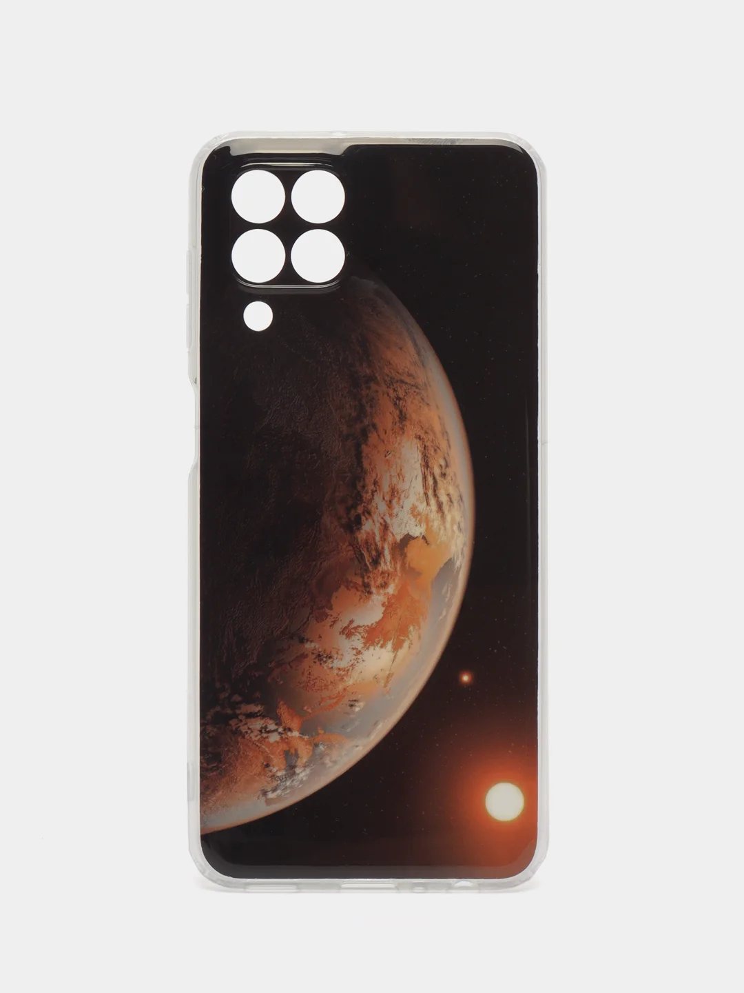 Тёмно-коричневый чехол для Samsung Galaxy M33, Самсунг Галакси М33, с рисунком