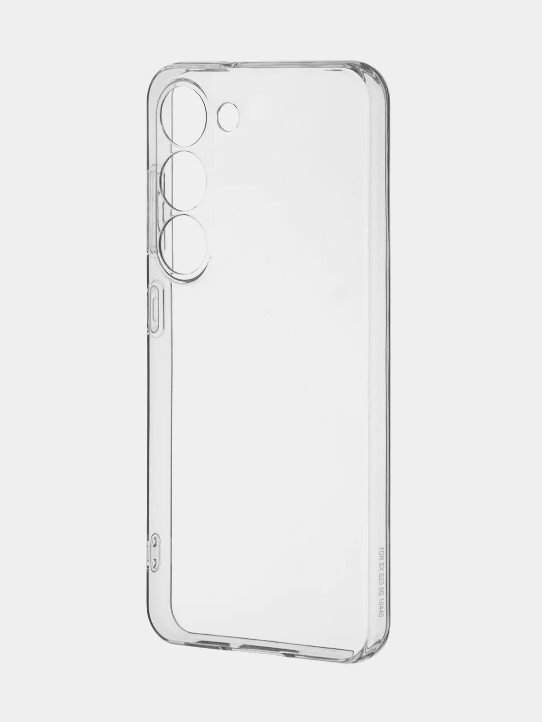 Прозрачный чехол для Samsung Galaxy S23 силиконовый ROSCO прозрачный с бортиком- защитой модуля камер