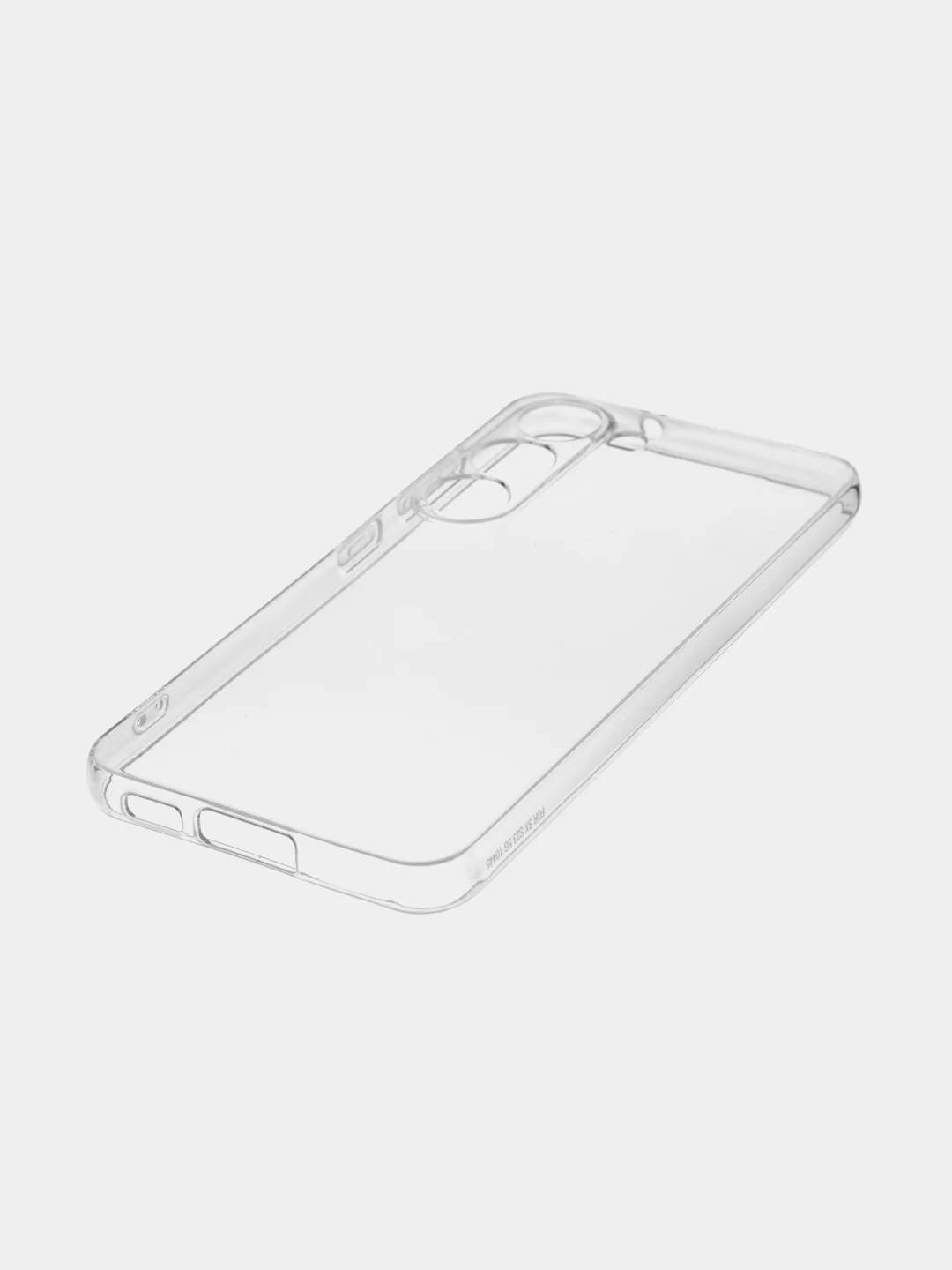 Прозрачный чехол для Samsung Galaxy S23 силиконовый ROSCO прозрачный с бортиком- защитой модуля камер