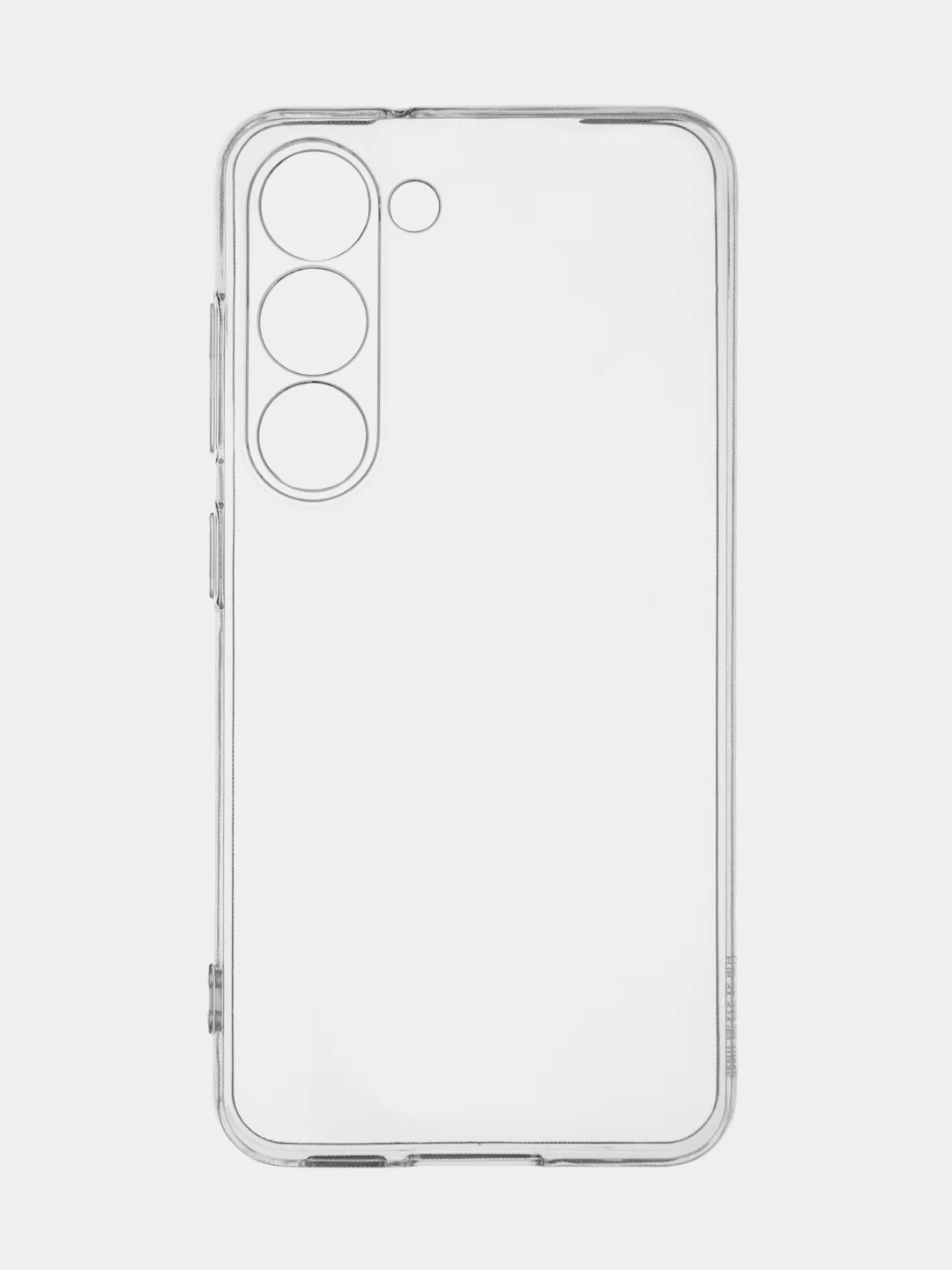 Прозрачный чехол для Samsung Galaxy S23 силиконовый ROSCO прозрачный с бортиком- защитой модуля камер