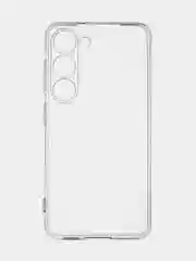 Прозрачный чехол для Samsung Galaxy S23 силиконовый ROSCO прозрачный с бортиком- защитой модуля камер