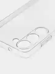 Прозрачный чехол для Samsung Galaxy S23 силиконовый ROSCO прозрачный с бортиком- защитой модуля камер