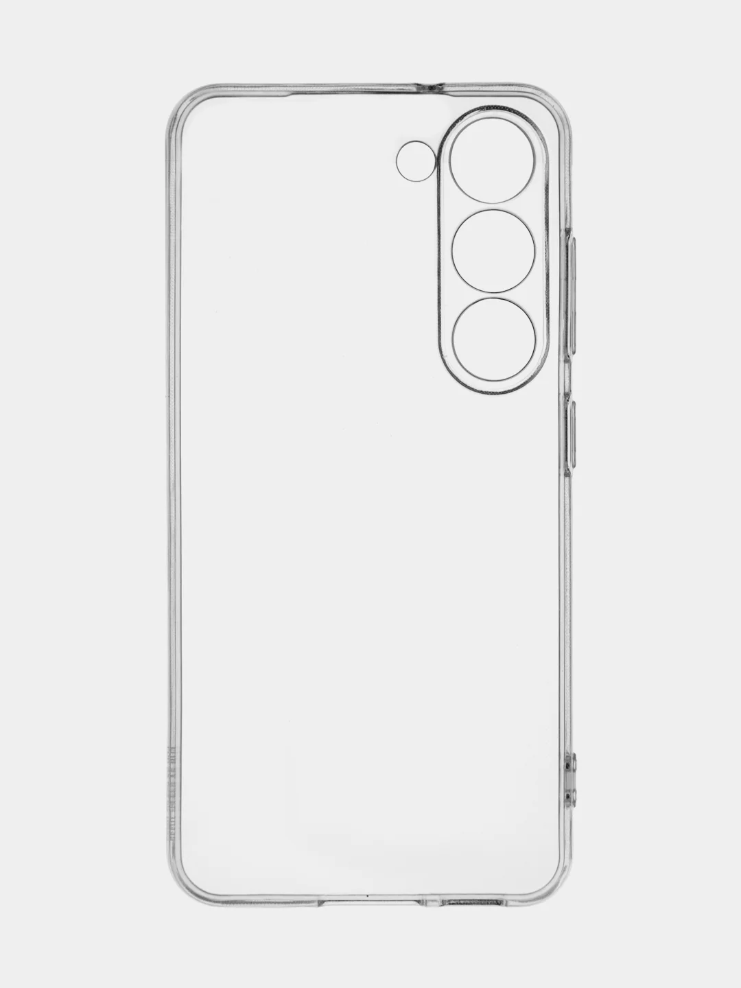 Прозрачный чехол для Samsung Galaxy S23 силиконовый ROSCO прозрачный с бортиком- защитой модуля камер